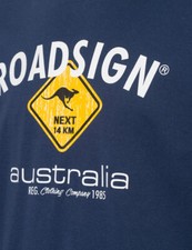 ROADSIGN Australia Herren T-Shirt Mit Vintage-Roadsign-Print - Lässiges Baumwollshirt In Blau