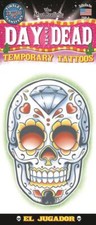 Tinsley Transfers El Jugador Day of the Dead Temporary Tattoo FX