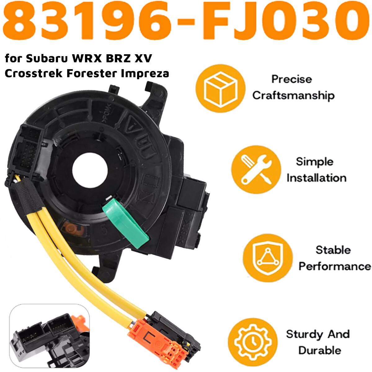 Clock Spring Cable for Subaru WRX BRZ Crosstrek Forester Impreza 83196-FJ030