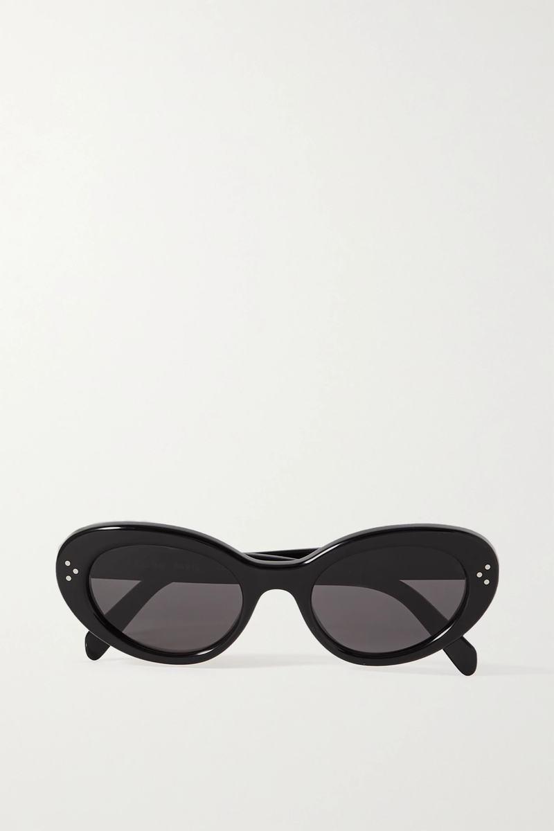 NEW CELINE CL401931 SIDE LOGO CAT EYE S193 OVAL SUNGLASSES