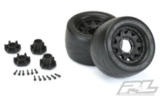 NEW Pro-Line Prime 2.8" Street Black Tires/Wheels (2) : Stampede 2WD/4WD