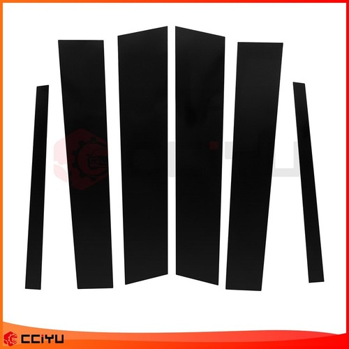 Black Door Trim For 2013-17 Honda Accord Pillar Posts Gloosy Cover 6X Set