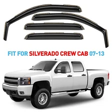 Rain Guards Vent Visors Shade for 2007-2013 Chevy Silverado Crew Cab