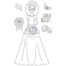 Prima Julie Nutting MILAGROS Doll Cling Stamps "Solecito" Planner Tags 913557