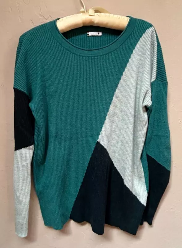 smartwool merino wool ribbed knit colorblock cozy fashion sweater