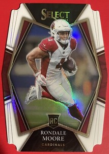 2021 Select NFL Rondale Moore 158 Premier Level White Die Cut Prizm Rookie /99