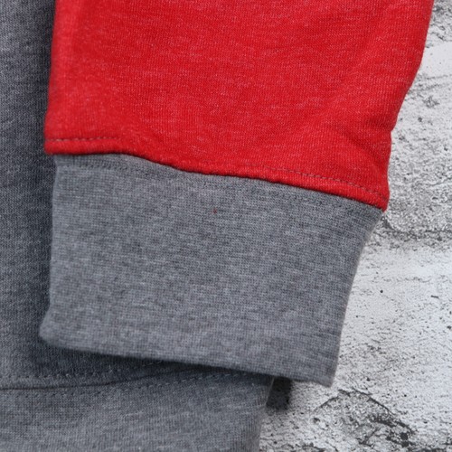 Fanatics Men's Hoody XL Gray w Red Long Sleeve Cotton/Polyester Pullover Sweater - Picture 5 of 14