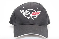 VTG Chevy Chevrolet Corvette Hat Adjustable Strap Back Cap Y2K Finish Flags NWOT