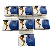 7 Boxes Of Legg’s Day Sheer Pantyhose Control Top-3 Nude, 3 Suntan, 1 Off Black