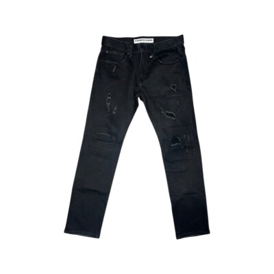 Skinny Black Ripped Express Jeans Size 28x30