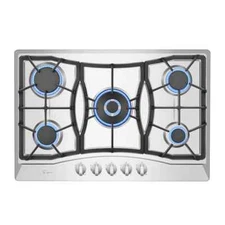 Empava 30-in 5 Burners Stainless Steel Gas Cooktop