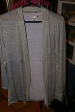 MUKLUKS Womens size PS GRAY Long Sleeve Open Cardigan NWT