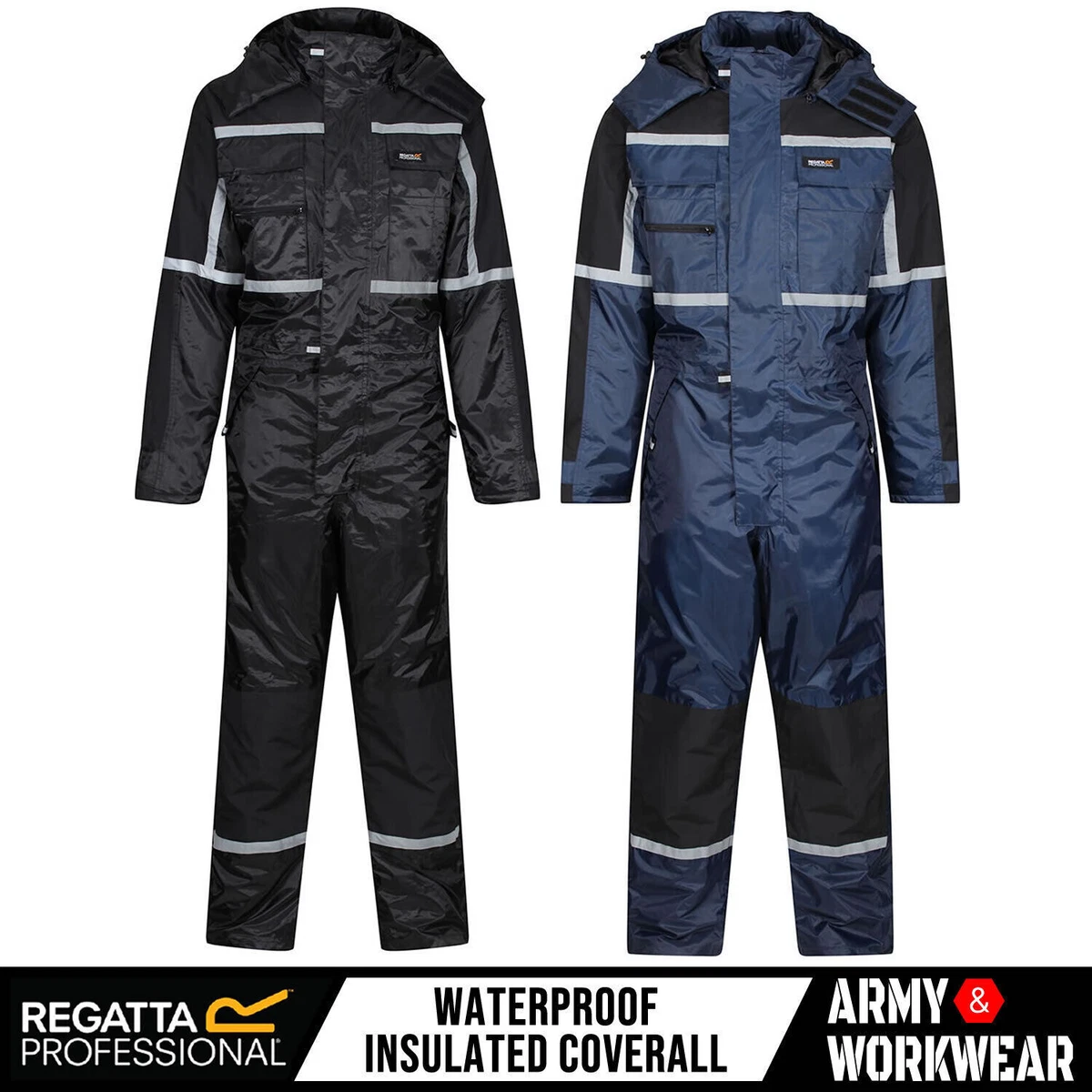 Regatta Action II Pantaloni Uomo Blu - Impermeabili Con Ginocchia Rinforzate E Tasche Multiple - 76 Cm