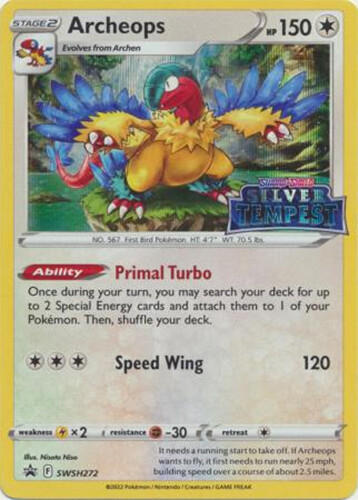 Pokemon Card Promo #SWSH272 - ARCHEOPS (holo-foil) - NM/Mint