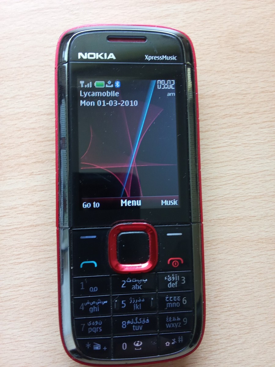 Used Nokia 5130c-2 XpressMusic-BLACK/RED Mobile Phone (Unlocked) w