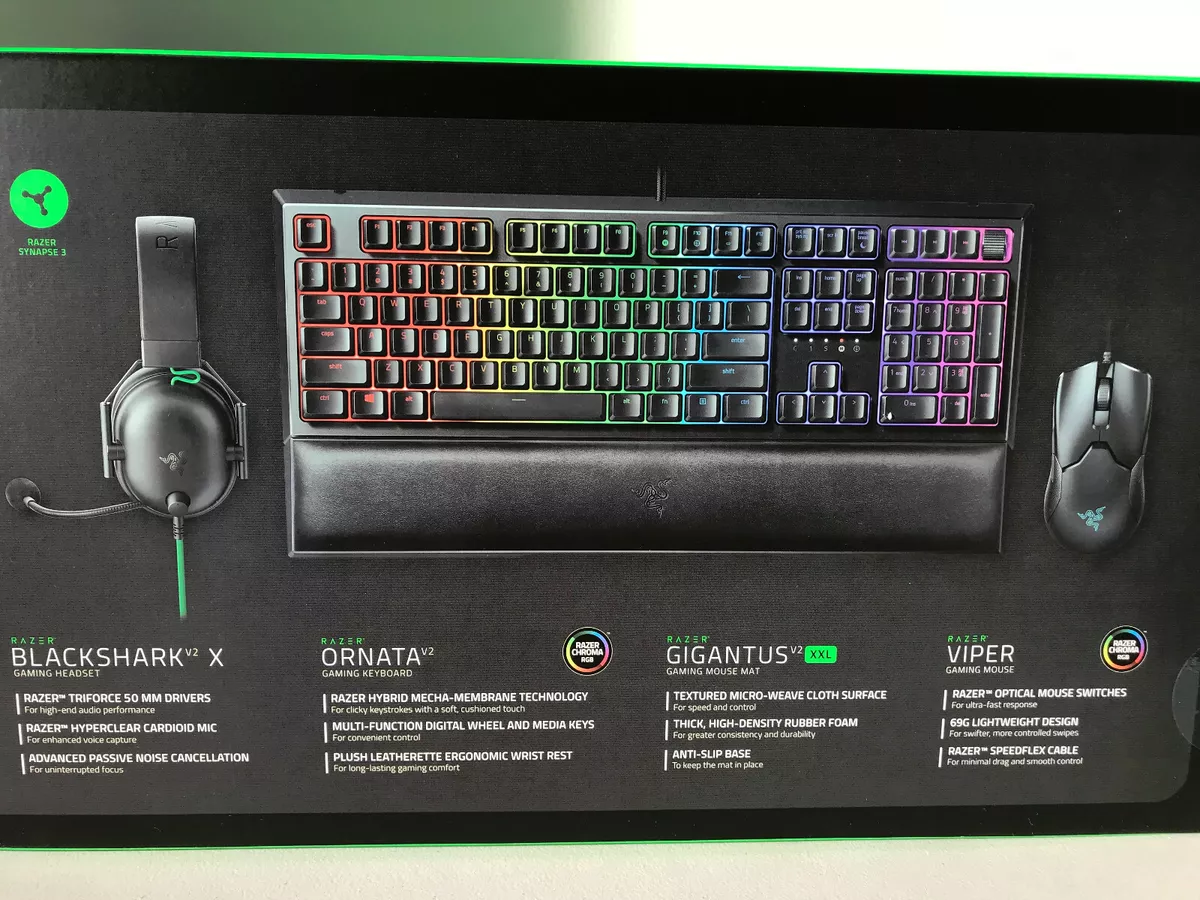 Razer All Star Gaming Bundle Ornata Keyboard Viper Mouse Gigan