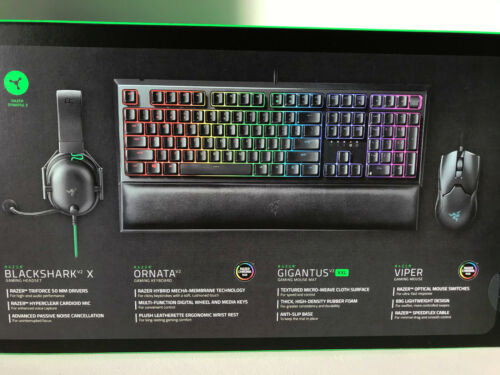 Razer All-Star Gaming Bundle ORNATA Keyboa + VIPER + BLACKSHARK X + GIGANTUS XXL - Picture 2 of 12