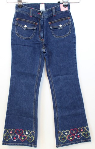 NWT 2005 Gymboree Tyrolean Lure Jeans Set sz 9 Socks Heart Button Girls Flared - Picture 2 of 16