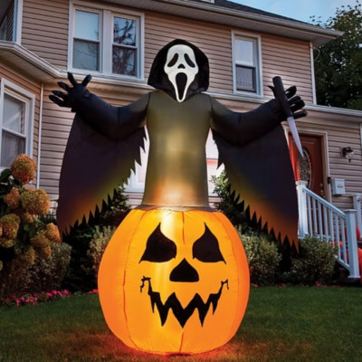 Ghost Face Scream Pumpkin Halloween aufblasbar - Fun World