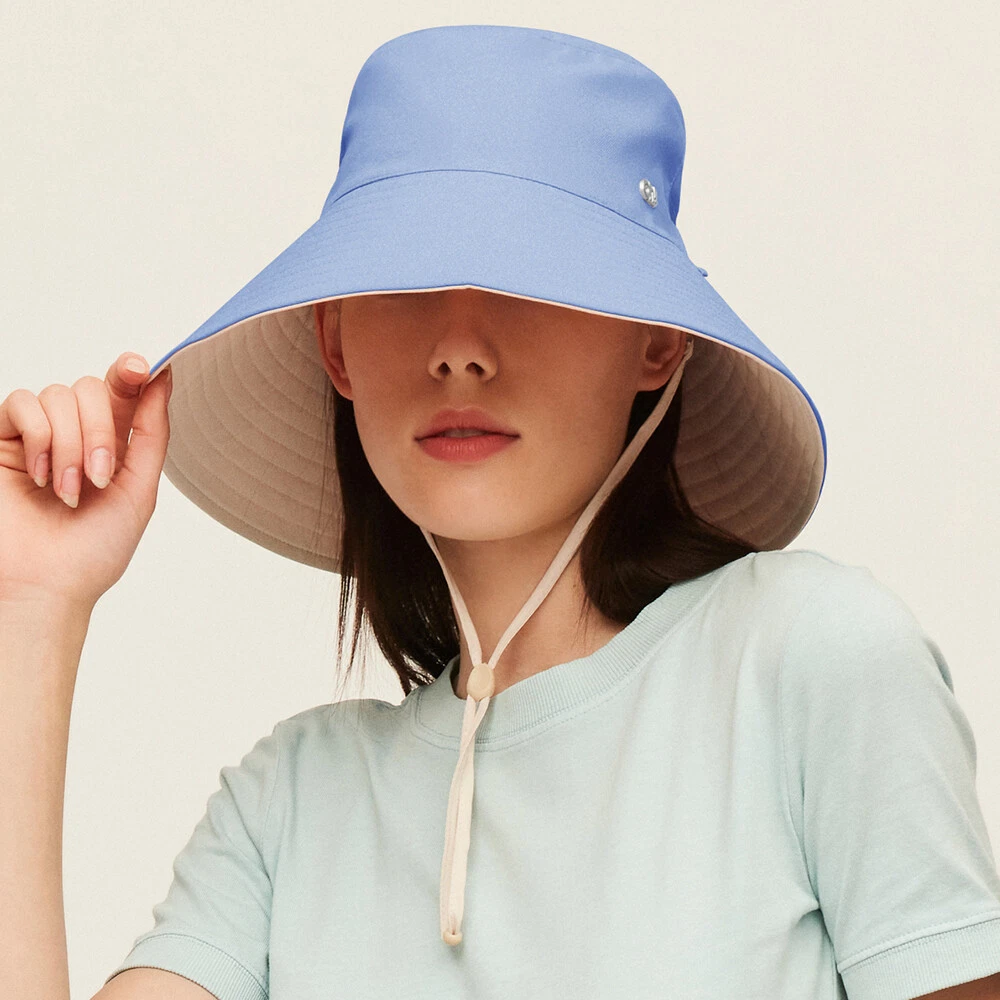 Oh! Women Bucket Hats Double-sided Large Brim Flodable Sun Protection Beach  Cap