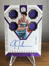 2018-19 Panini Cornerstones Auto Quad Jersey Justin Jackson 48/129 CELTICS