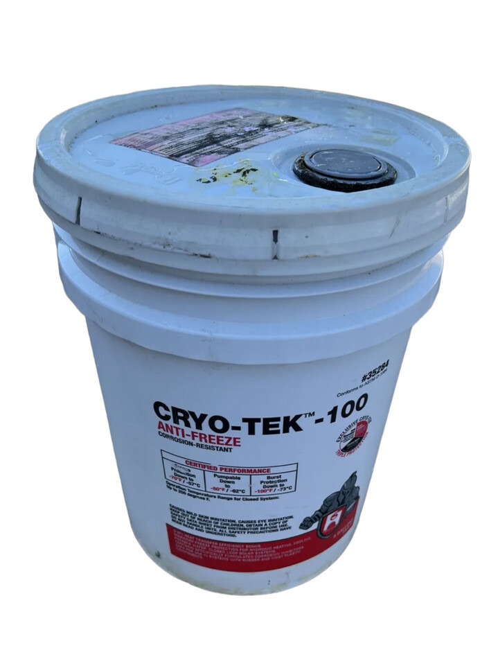 (QTY 1) Hercules CryoTek100 AntiFreeze, 5Gallon Bucket, 35284, NOS