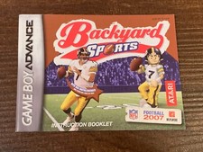 Backyard Sports Football 2007 Nintendo Gameboy Advance Instruction Manual Only