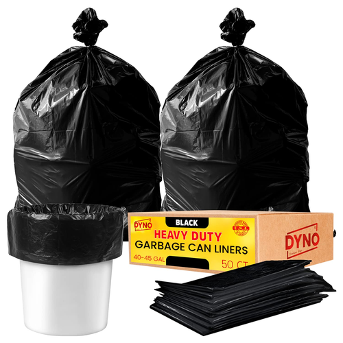 40-45 Gallon Heavy Duty Trash Bags, 1.5 Mil Black, 50 Count, Individually Folded - Picture 8 of 8