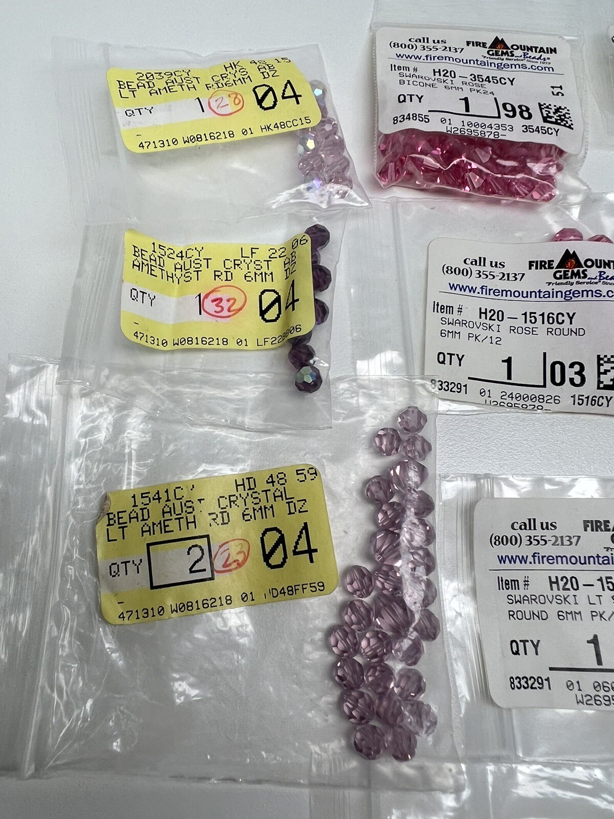 Jewelry Making Supply Lot, 1.12lbs, Swarovski & Australian Crystal