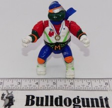 Vintage 1992 Hot-Doggin Mike Teenage Mutant Ninja Turtles Figure TMNT Hot
