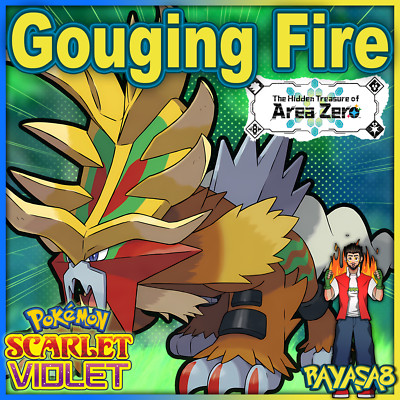 Pokemon Violet Scarlet Gouging Fire batte ready trained best stats Home 