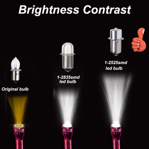 2x P13.5S 3W 18V Led Bulb Replace For Ryobi P700 P703 P704 FL1800 Flashlight - Picture 3 of 14