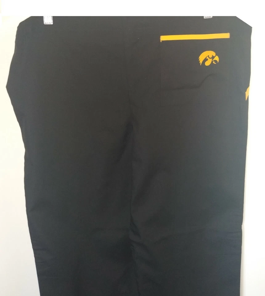 Pantalones Exfoliantes Dudz UNIVERSIDAD DE IOWA COLEGIAL 3 Bolsillos Cordón Cintura Foto 4 de 4