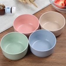 4PCS unbreakable cereal bowl wheat straw fiber lightweight bowl set noodle soup