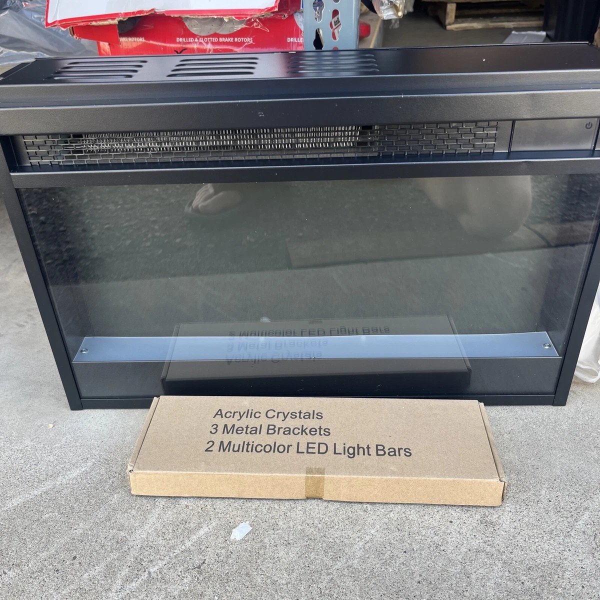 AltraFlame Glass Front Electric Fireplace Insert Model F18V66L Black | eBay
