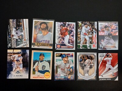 10 ct lot of Different J.D. Martinez Cards Red Sox Tigers