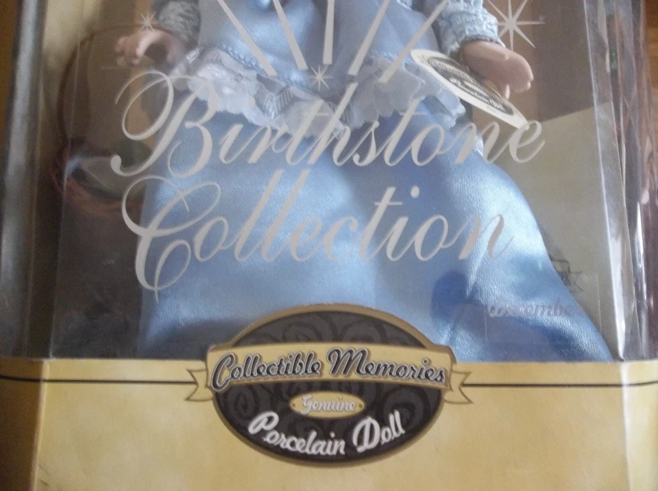 COLLECTIBLE MEMORIES GENUINE PORCELAIN DOLL:Birthstone Collection-December - Image 2 of 4