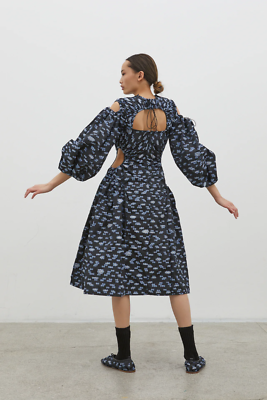 cecilie bahnsen blue dress Cecilie Bahnsen Sofie Dress in Kaze Matelass Light Blue