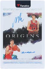 Matas Buzelis and Reed Sheppard Signed 2024-25 Panini Origins #7 3/3 Rookie Card