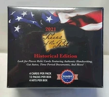 2021 Pieces of the Past Historical Edition Sealed Hobby JUMBO Box - 6 Total Hits