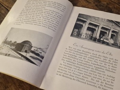 Hamburg St. Pauli Elbtunnel Landungsbrücken Reiseführer 1928 Wesen & Bedeutung