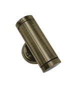 Fassadenstrahler Up Down Messing Glas GU10 IP44 16,5 Cm Hoch Lampe Wand Haus