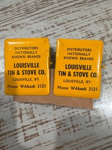 vintage advertising clips tin & stove