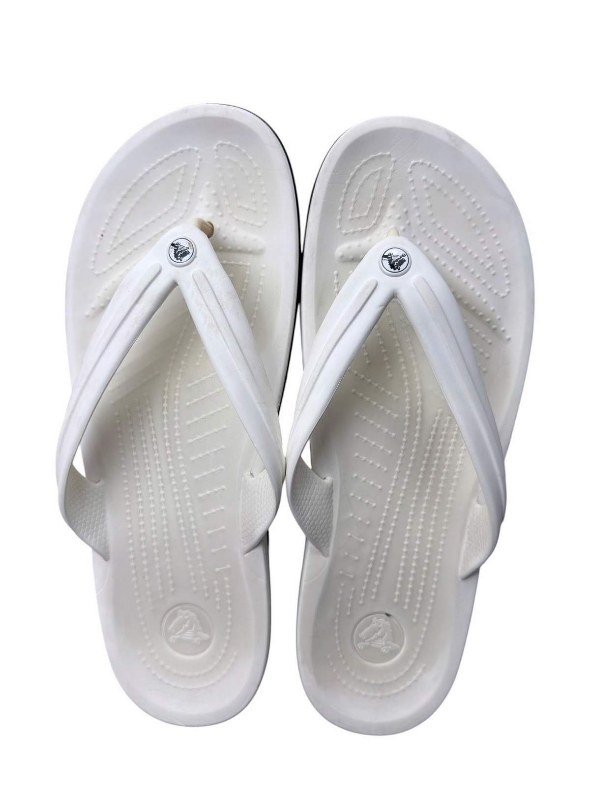 Crocs Athens Flip Flops White Men’s Size 12 Comfort Casual Beach Sandals image 7