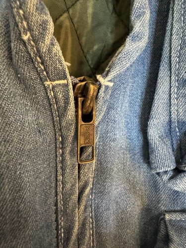 Gilet denim blu vintage sul baratro pesca utilità fotografia uomo taglia L - Foto 11 di 20