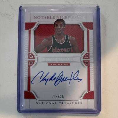Panini 2022-23 Treasures Clyde Drexler Notable Nicknames Auto 15/25