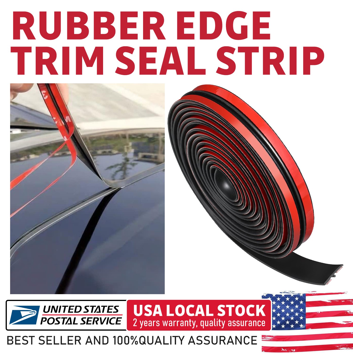 3M Car Door Edge Moulding Trim Black Lock Guard Rubber Seal Protector Strip USA