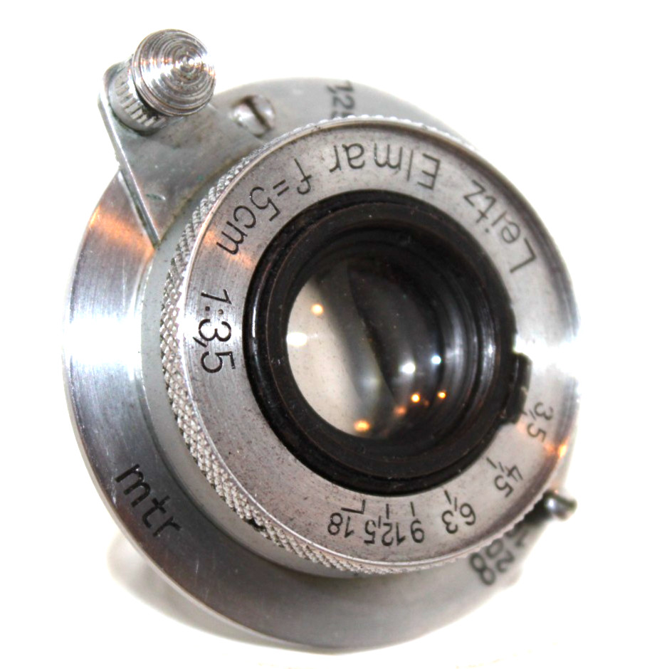 LEICA Leitz 1939 Elmar 5cm f/3.5 10 Blade Black SCALE LTM M39 screw mount lens