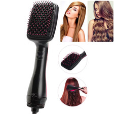 2-in-1 Hot Air Brush  Straightener - Tangle-Free Hair Dryer Comb