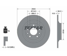 2 St. Bremsscheibe PRO TEXTAR 92324803 für Mazda CX-30